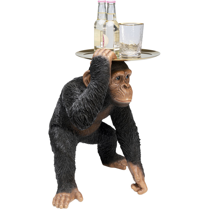 Butler Playing Chimp Figurine
