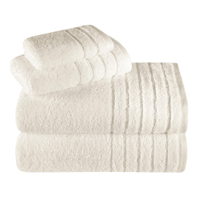 Shantae 100% Turkish Cotton Towel Set - Piece, Plush, Lightweight, and Highly Absorbent - Set of 4
