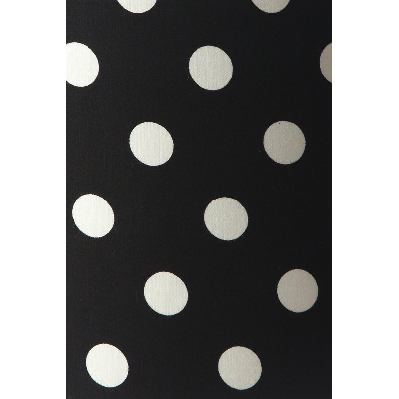 Cotton Drum Lamp Shade ( Screw On ), Black, 20cm H x 25cm W x 25cm D