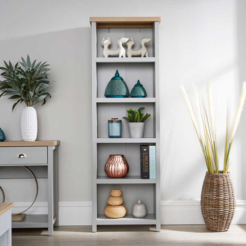 Rasco 3 Tier Bookcase Shelving 36mm Thick Top Unit, 180cm H x 60cm W x 25cm D, Grey