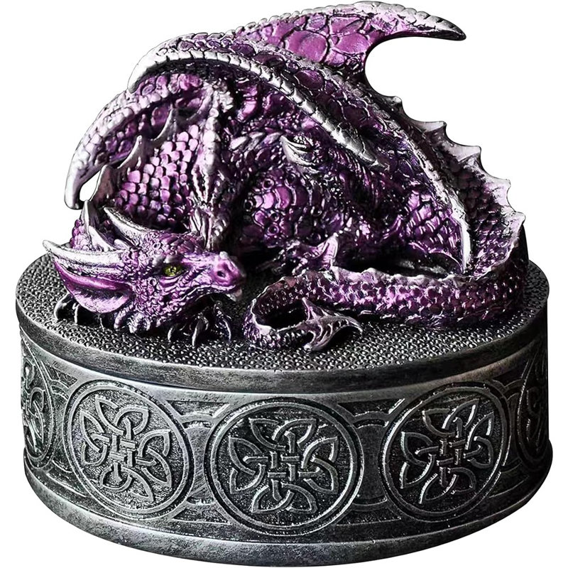 Boîte à bijoux statue de dragon - Mythes médiévaux avec ...