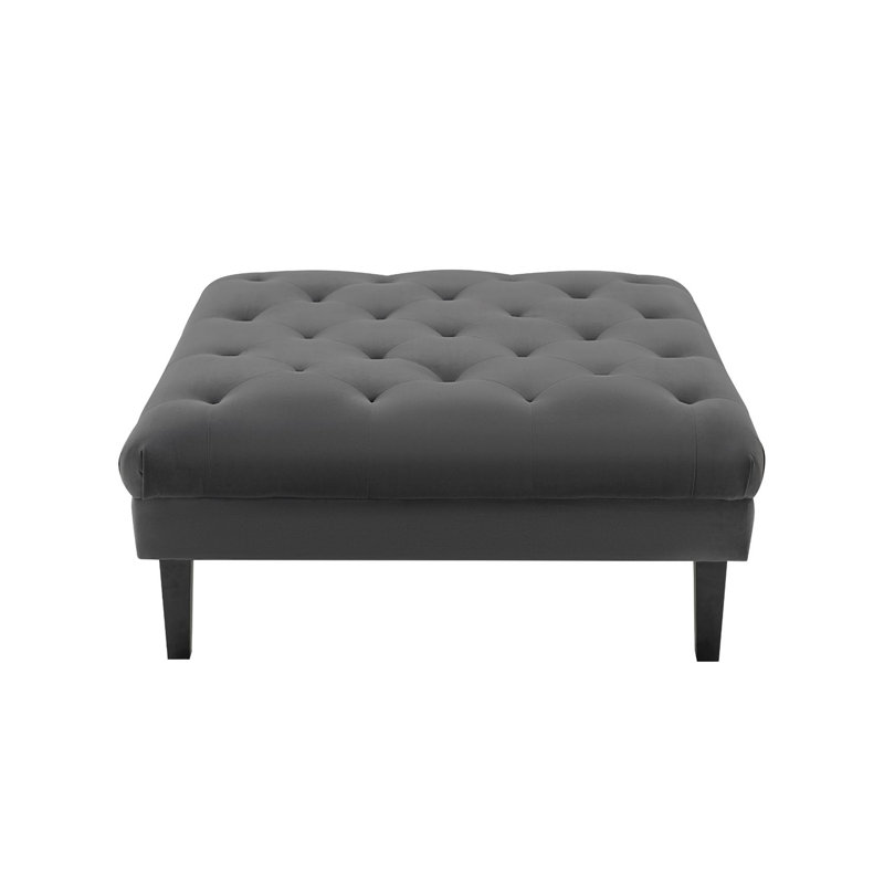 Repose-pieds carré standard en velours de 44 po de largeur