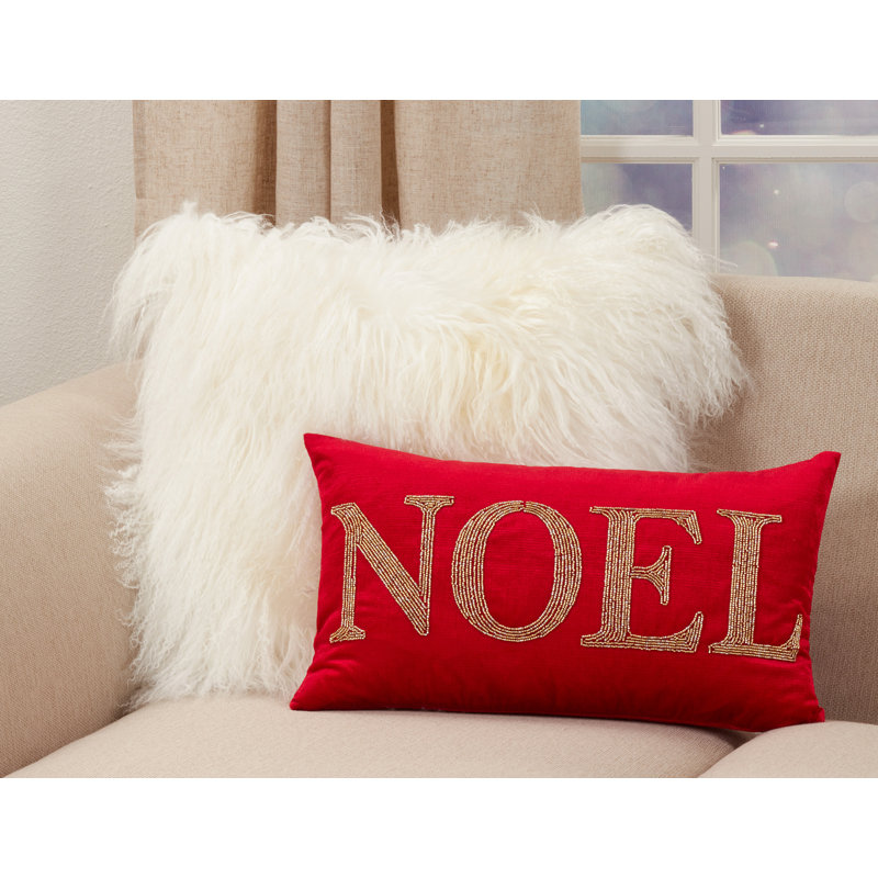 Beaded Christmas Collection Pillow Cover