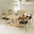  Modern Burlywood Rectangular Solid Wood Dining Table-774601728