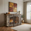 4 Double Door Iron Fireplace Door
