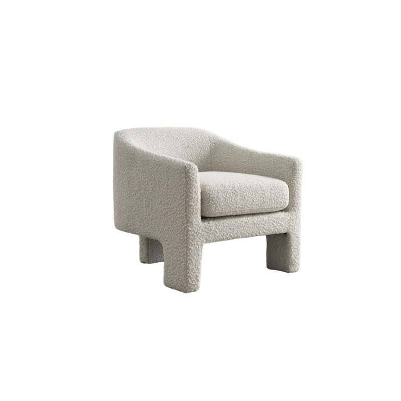 Cream Boucle Accent Chair