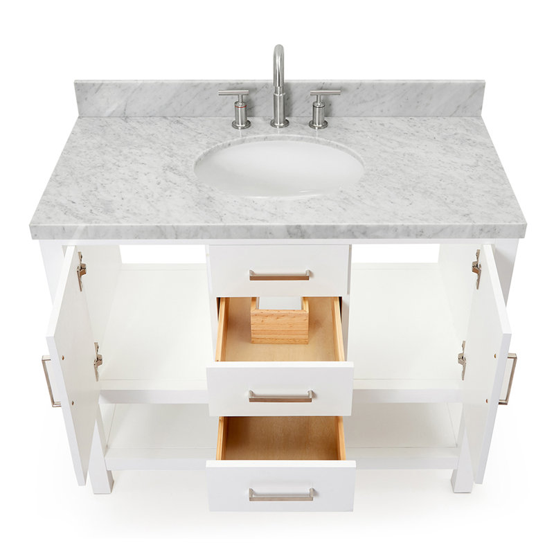 Bayhill 43'' W Single Vanity, White
