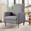 68cm Wide Modern Fabric Armchair with Wooden Legs and Soft Upholstered Seat (Set of 2)-705223367