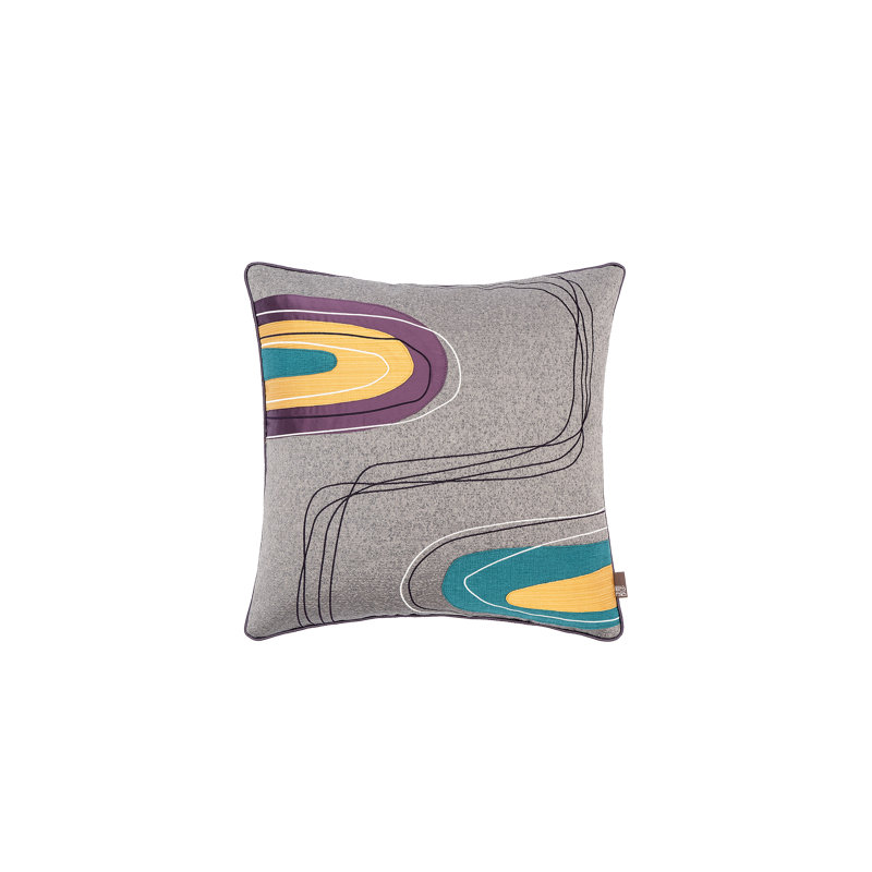 Housse et insert de coussin carré à motif patchwork Lines 17,7 po x 17,7 po