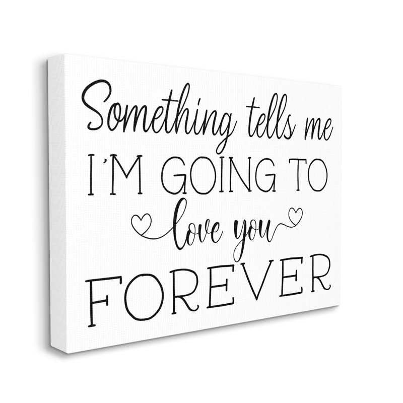 «Love You Forever» citation «Sentiments romantiques minimaux», Toile tendue, H 16 po x l 20 po