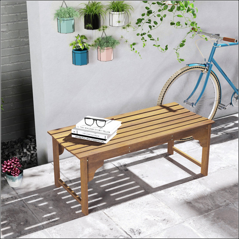 Banc de jardin en bois, Naturel / naturel