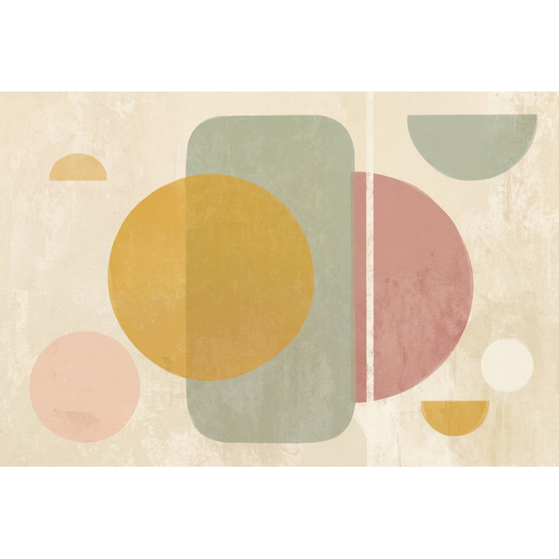 Murale rétro Mid Century, 100 po x 96 po, Non tissé