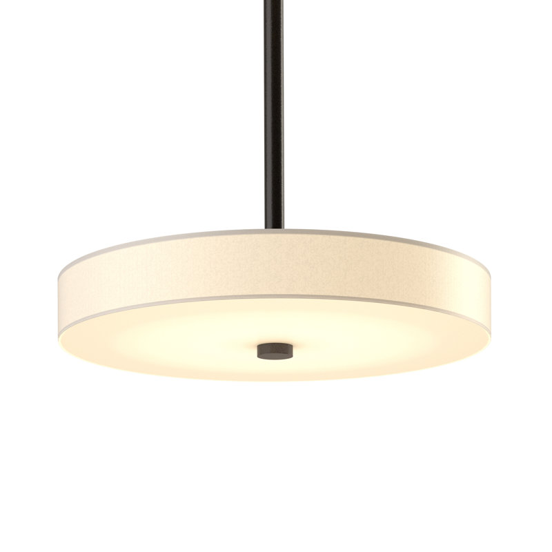Disq 1 - Light Unique Drum LED Pendant, Oil Rubbed Bronze, Standard: 9.2" to 51.2"