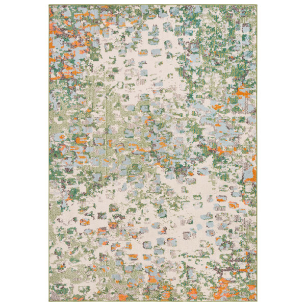 17 Stories Monaco Performance Abstract Rug & Reviews | Wayfair