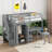 Twin Size Loft Bed With Stairs, Bookshelf, Drawers, Desk And Wardrobe, Space-Saving Multifunctional Furniture For Kids And Teens-770161942
