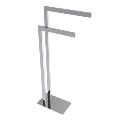 Volkano Square Freestanding Double Towel Bar