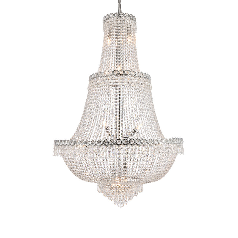 Stoltz 17 - Light Dimmable Empire Chandelier, Chrome