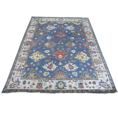 Ibon One-of-a-Kind 9'1" X 11'10" Wool Area Rug in Light Blue