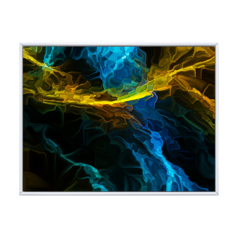 «Liquid Color Flows IV», reproduction sur toile encadrée, H 8 po x l 12 po x P 1 po, Cadre flottant blanc