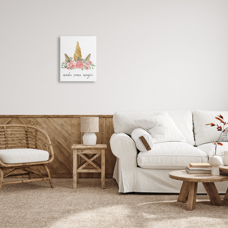 «Make Some Magic Unicorn» par Lil 'Rue, H 20 po x l 16 po x P 1,5 po