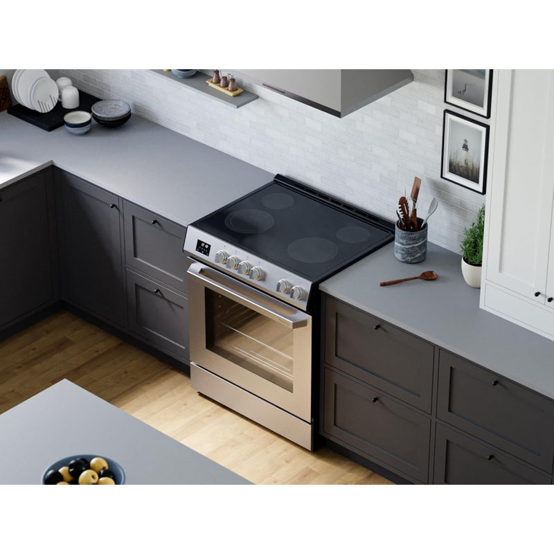 30 Inch Electric Range with PerfectCook Timer in Stainless Steel