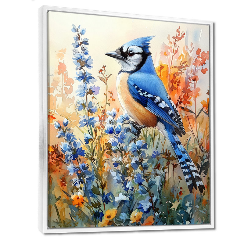 Gaines - animaux, art mural sur toile, H 32 po x l 24 po, Impression encadrée flottante, Blanc