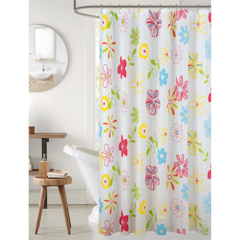 Rideau de douche imperméable Paulk Peva, Rouge