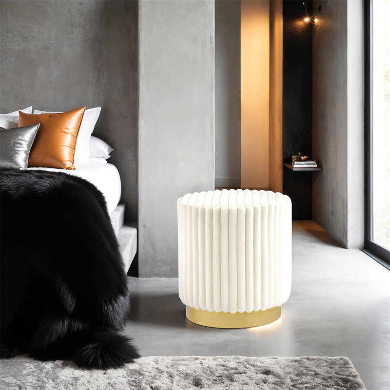Tabouret d'appoint rond de style contemporain 1 pièce