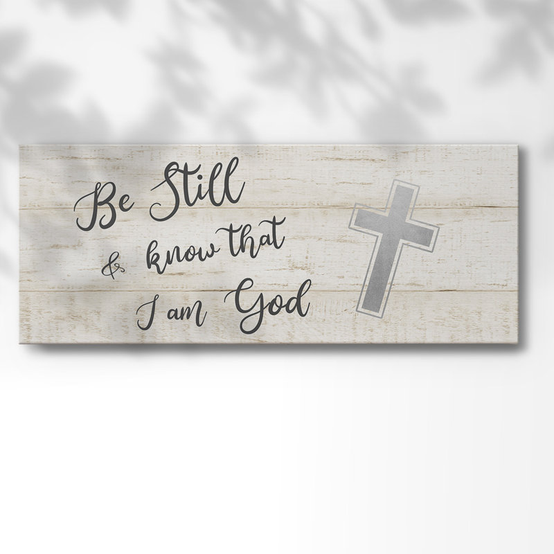 " Be Still Cross ", 12" H x 30" W x 1.5" D