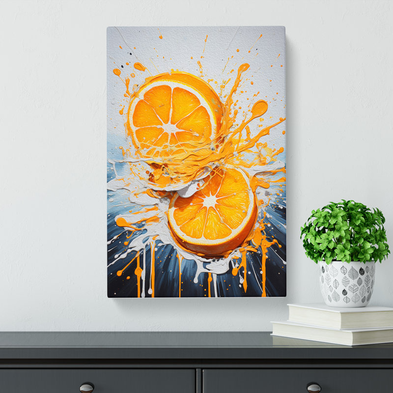 Sliced Orange Action No.2 - No Frame Print, 76cm H x 50cm W x 3cm D