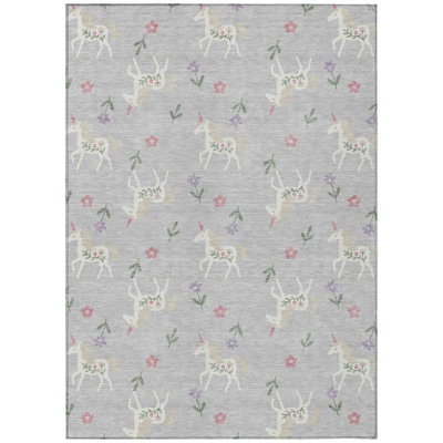 Machine Washable Indoor/Outdoor Chantille ACN2657 Kids Rug