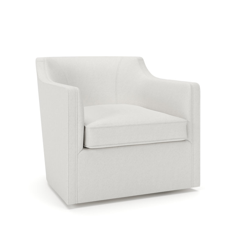 Fauteuil pivotant rembourré Marietta, Beige Macarena