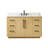 Lewistown 54" Single Bathroom Vanity in Nature Brown with Grain White Engineered Stone Countertop without Mirror