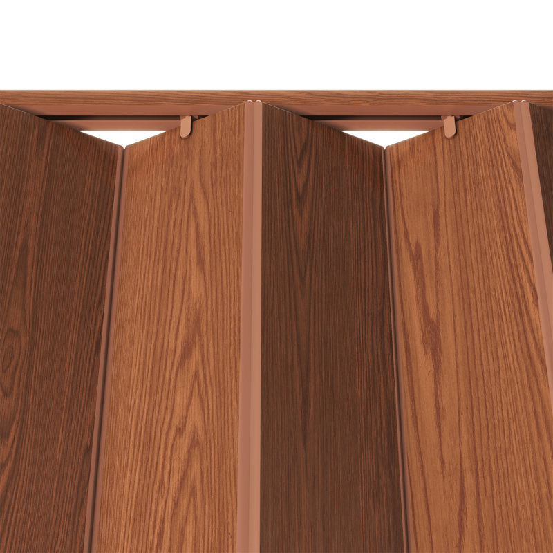 Portes accordéon pliables en PVC 32 "ou cloison d'intimité pour usage interne, Brun