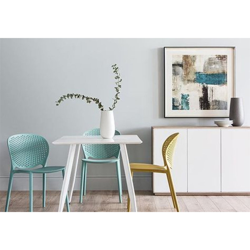 Outdoor Stacking Dining Side Chair, Aqua