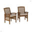 Chaises de patio à dossier à lattes avec coussins 2 pièces Modern-1455649902