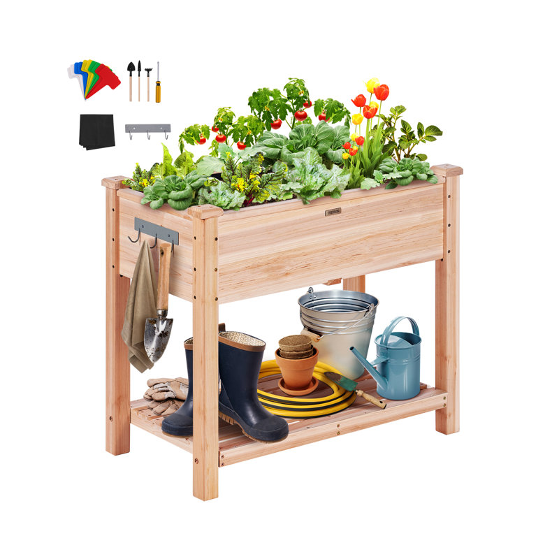 Carlishia Wood Raised Garden Bed