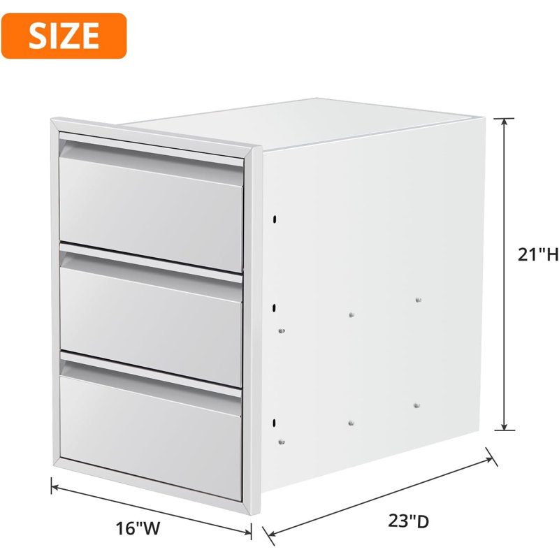 3 Drawer Storage Drawer