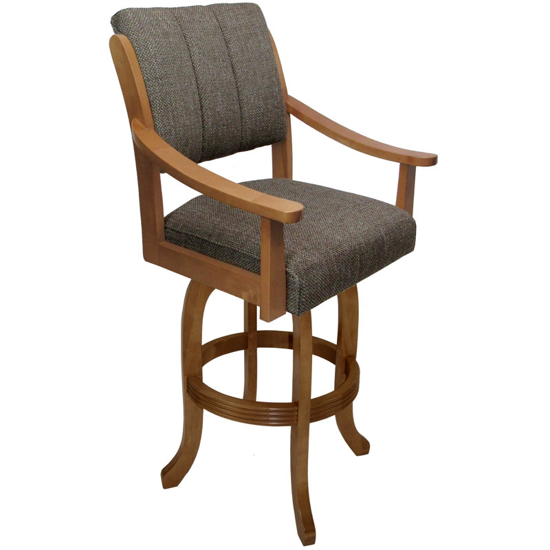Rab Swivel Wood Counter Stool, Honey