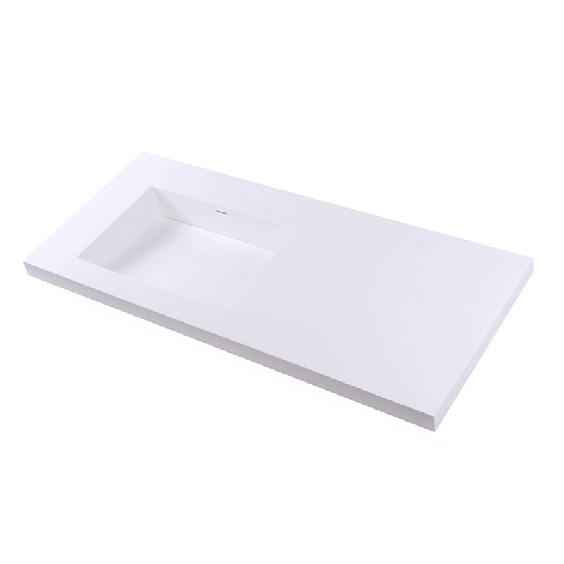 Kubista 48'' L Bathroom Sink, Matte White