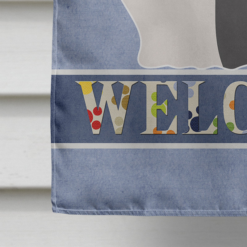Polyester 2 côtés 40 x 28 po welcome drapeau maison, Bichon havanais