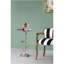 Table d'appoint ronde en aluminium 16,9 x 16,9 x 28 po avec branches argentées et or