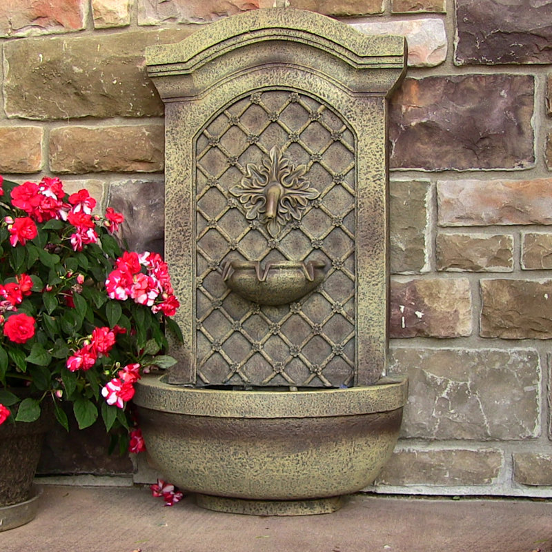 Fontaine murale d'extérieur Leyland Rosette, Beige