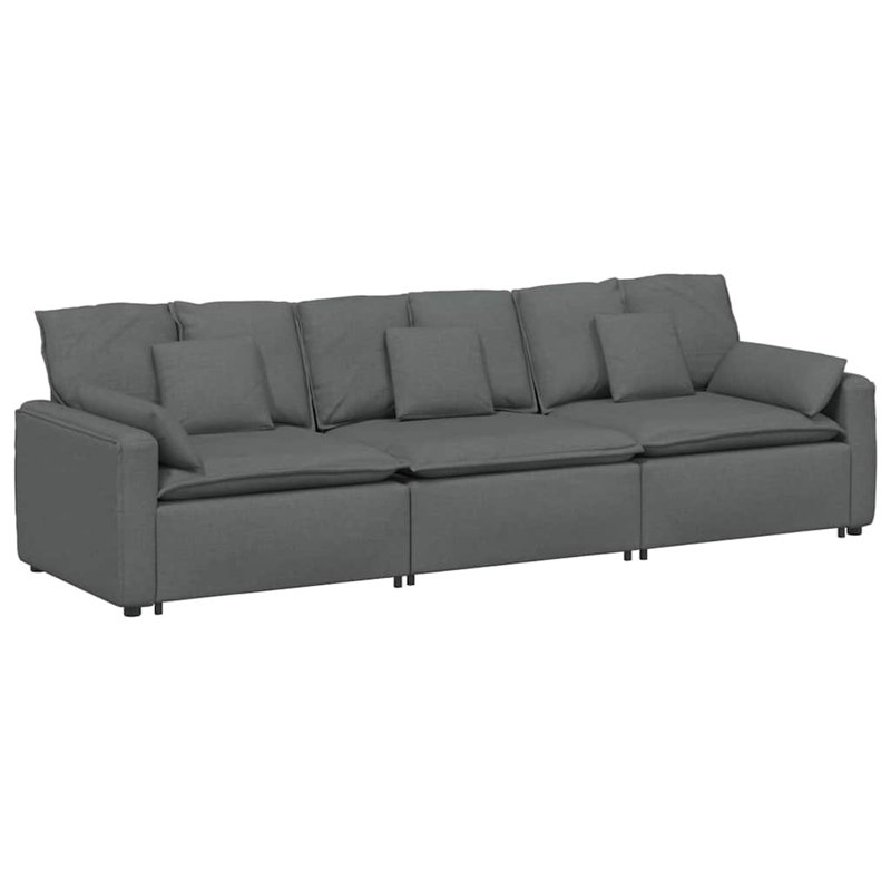  Canapé modulaire avec coussins gris foncé, H 25,2 po x l 44,1 po x P 41,3 po, 3