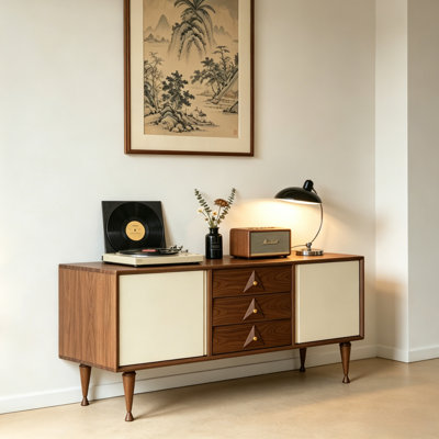 Buffet de luxe minimaliste léger de style américain