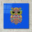 Bungalow Rose «Charmant hibou Charlie» par Hello Angel, art mural en verre acrylique-1371129373