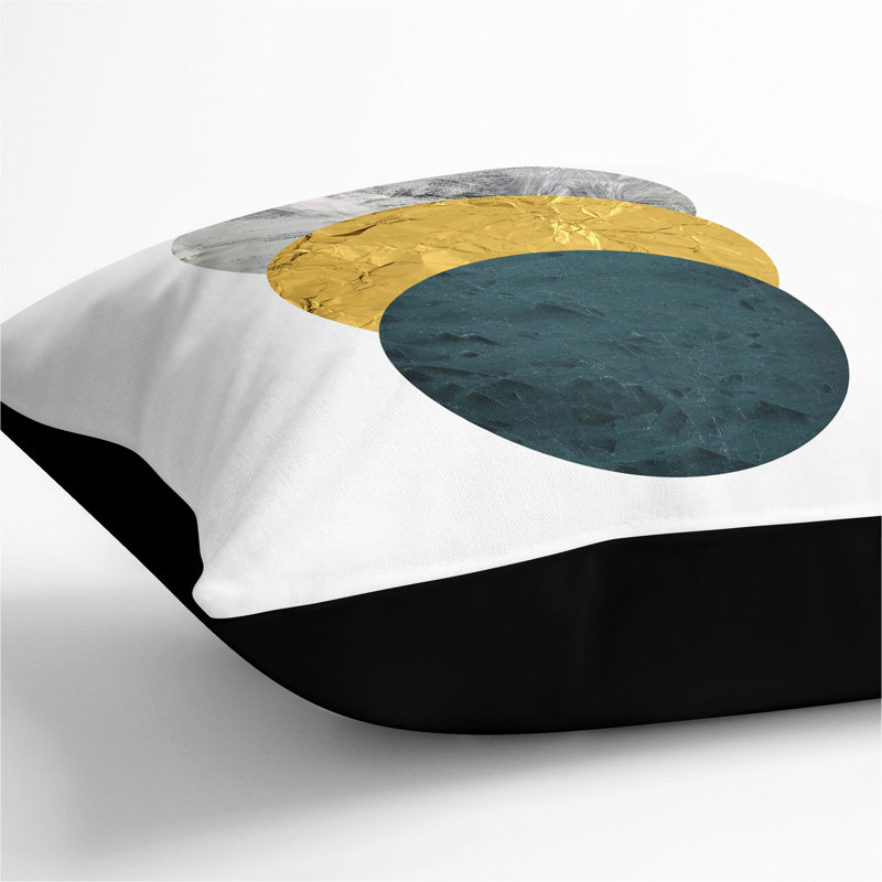 Textured Shapes No.1 Square Throw Cushion, Black, 55cm H x 55cm W x 20cm D