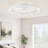  Cissline 24" Modern Flush-mount Ceiling Fan Light With Diamond-cut Crystal Edges And Curved Led For Bedrooms & Living Areas-470596834