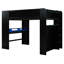 Lit double superposé en bois pleine grandeur avec bureau à hauteur réglable, garde-robe, grand espace de rangement et lumière RVB bleue-1506394022