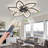 30.7In Ceiling Fan With Lights, Remote Control 3 Color Temperatures,6 Gear Wind Speed Fan Light-733055894-733055881
